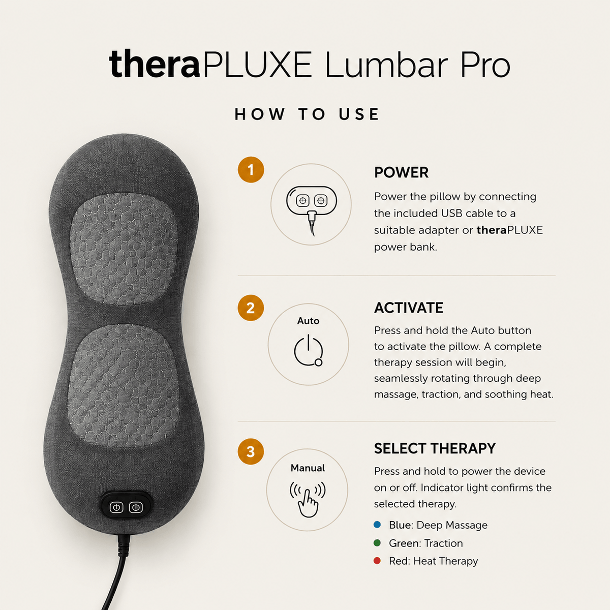 theraPLUXE™️ Lumbar Pro Massager